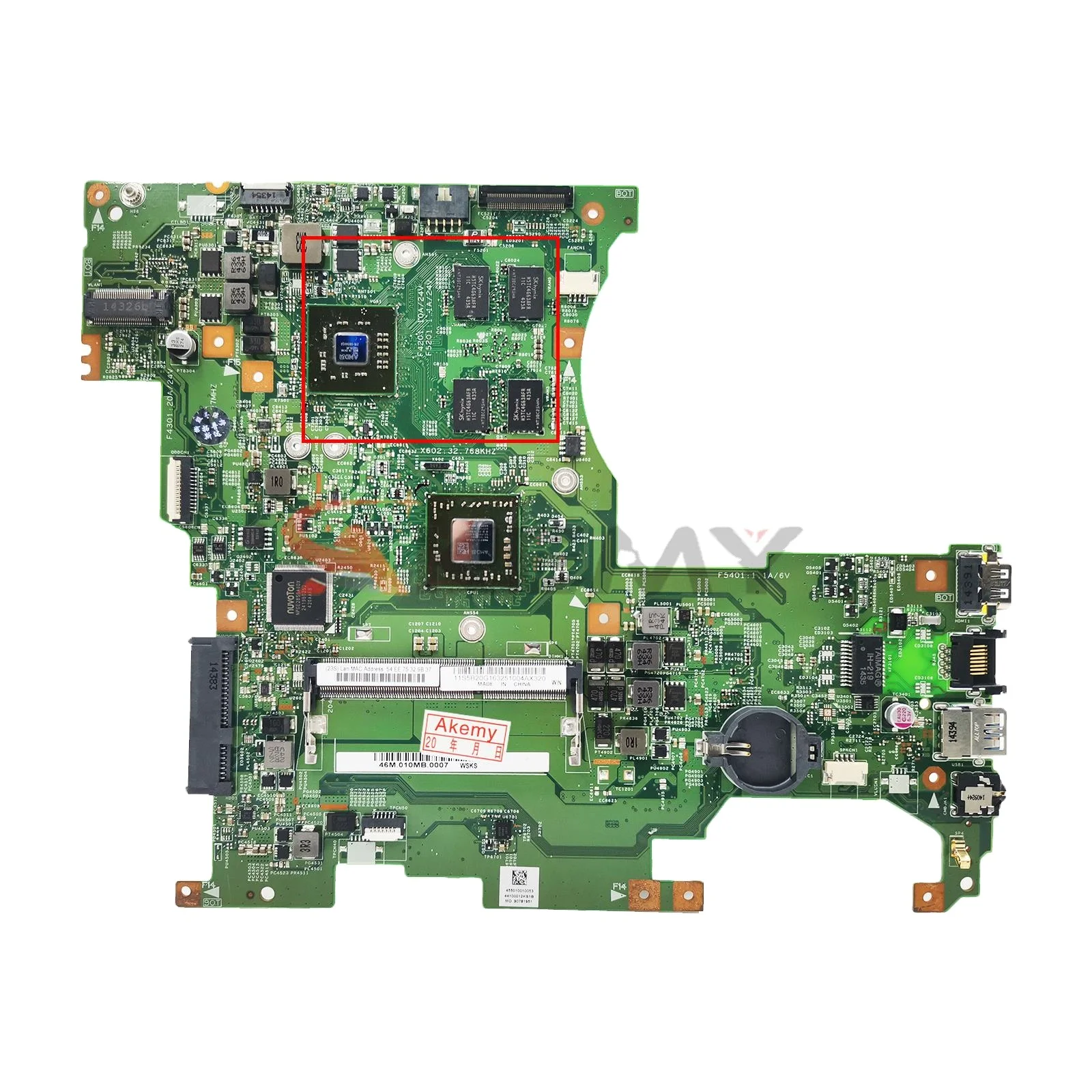 

13310-1 Mainboard 448.01001.0011 Motherboard For Lenovo Flex 2-15D laptop motherboard with A6-6310 CPU 100% test OK