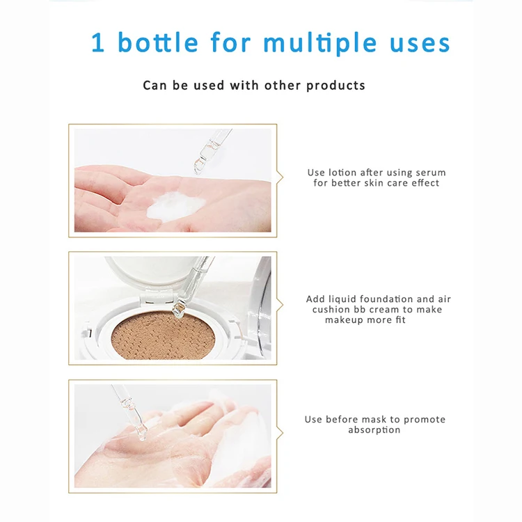 
Wholesale 1000ml Moisturizing Face Care Natural Skin Repair Hyaluronic Acid Serum 