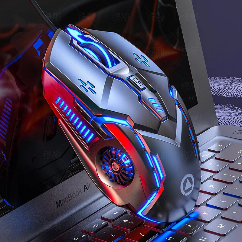 

Wired Game Mouse Optical tracking 7 colorful RGB Backlit Rechargeable 6 Buttons for Professional players