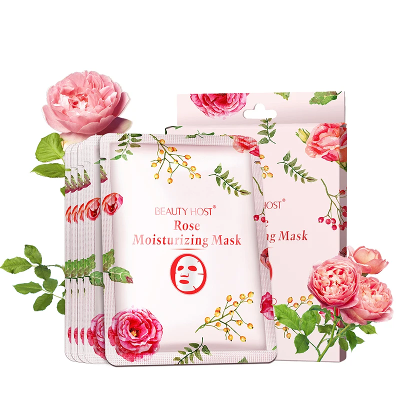 

Natural Flower Face Sheet Mask High Quality Skin Care Facial Mask Hydrating Lifting Organic Rose Mask