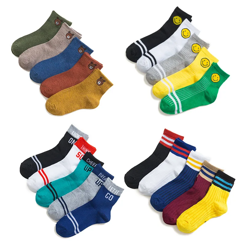 

2020 spring summer wholesale children tube cotton cartoon boys girls socks