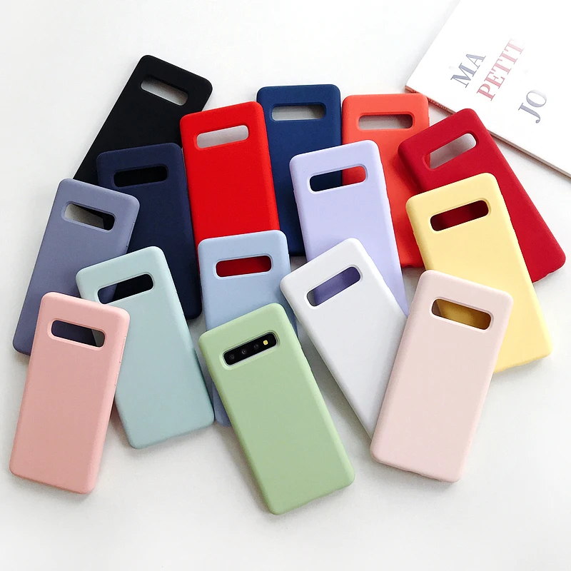 

Wholesale Custom Phone Case For Samsung S10 Genuine Liquid Silicone Cover Case Silicone + PC Cell Phone Housing