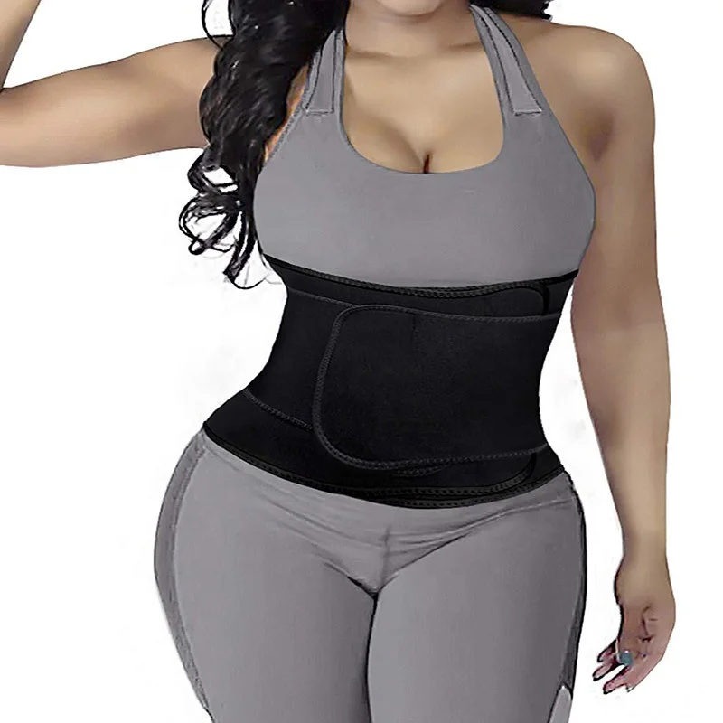 

Wholesale Weight Loss Waist Trainers Private Label Slimming Belt Body Shaper Neoprene Waist Trimmer Fitness Women's Sweat Belt, Black