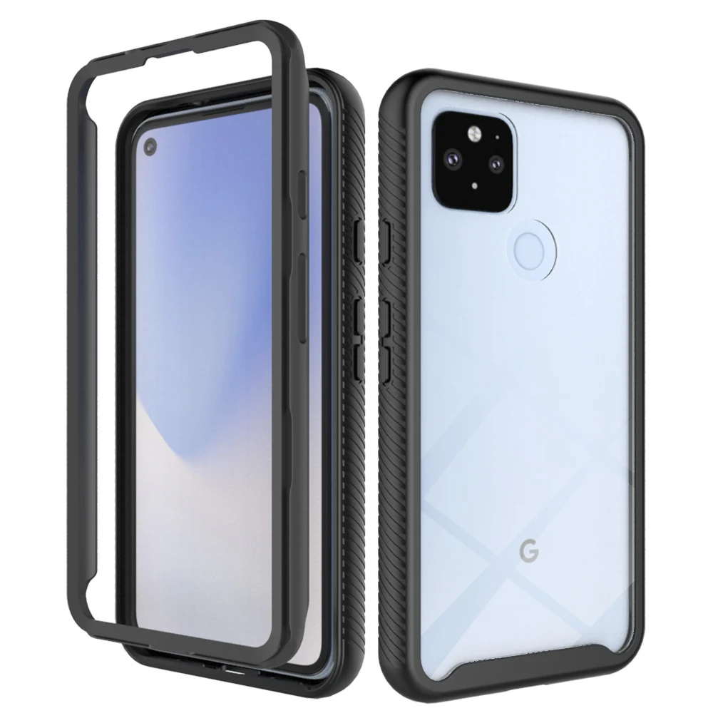 

Rubber Frame Armor Military Grade Defender PC TPU Rugged Shockproof Case For Google Pixel 5 5A 4 4A 3 3A XL 5G Cover