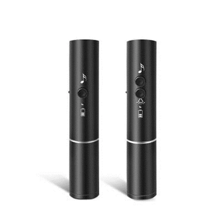 

Wholesale Custom Black USB Plug Training Survival Hand Button Electronic Police Whistle With Flashlight