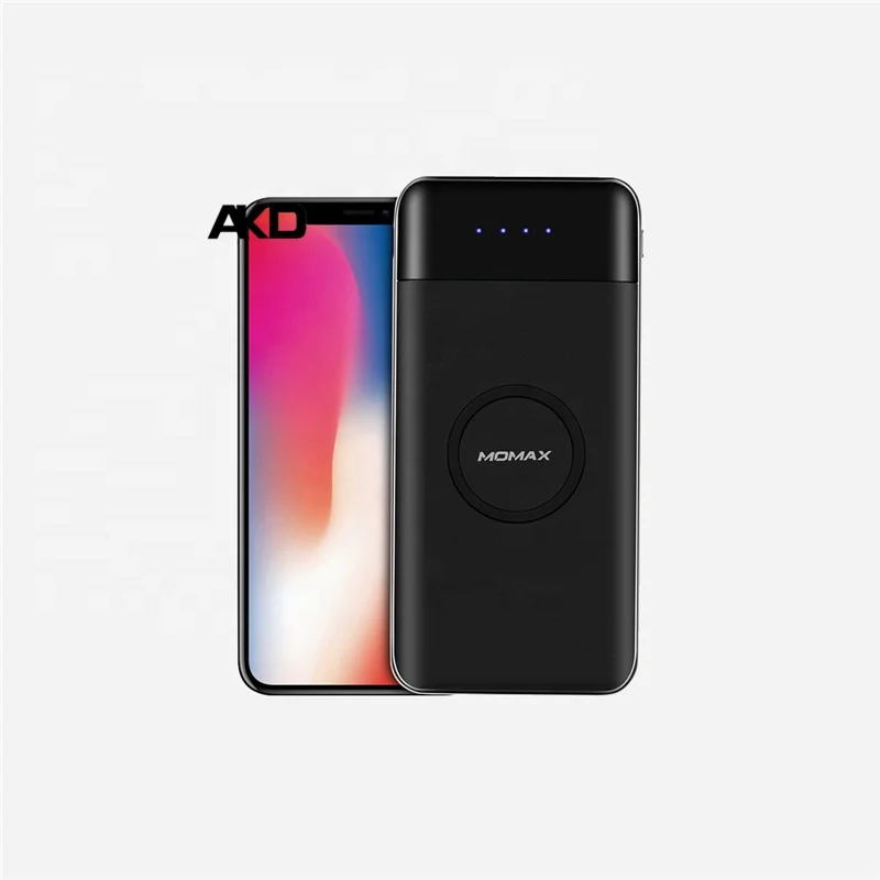 

MOMAX iPower AIR Qi Wireless Charger Wireless Power Bank charger10000 For iphone, Black