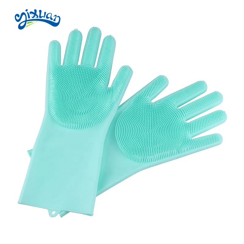 Food Grade Silicone Kitchen Cleaning Hand Gloves For Washing Dishes Best Rubber Gloves