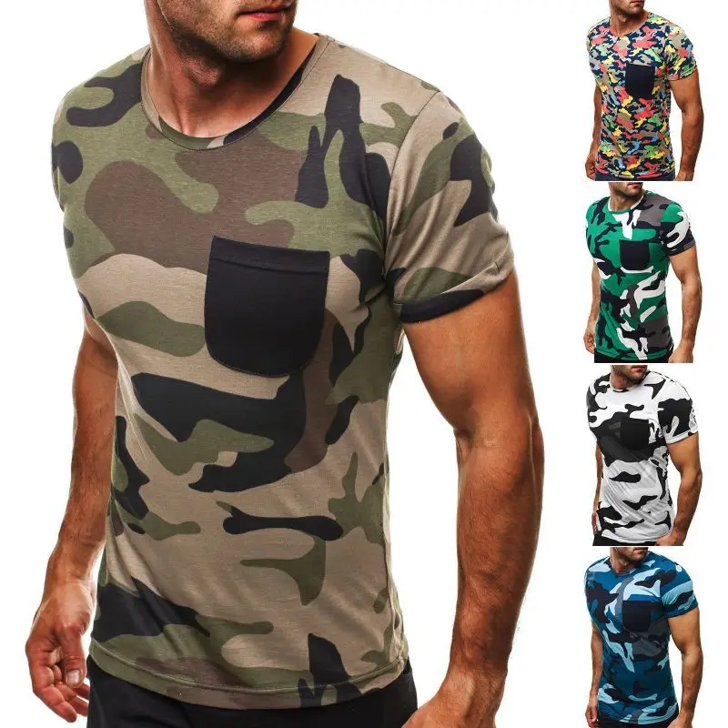 

1pcs Accept Mens Camouflage T-shirt clothing ,short sleeve ghillie clothing t shirt, men's tactical clothing with pocket