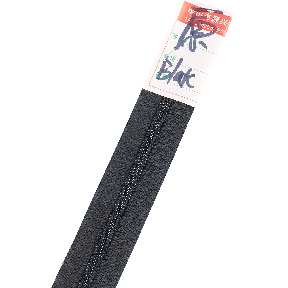 

Factory Wholesale 5# Black Color Nylon Zipper Roll Zippers Long Chain