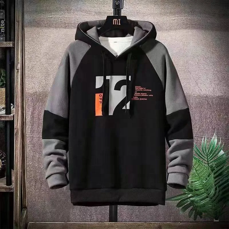 

High Quality Brand Men's100% polyester Hoodies Sweatshirts Male Hip Hop Streetwear Hooded Pullover Women's Oem Service Hoodies, Picture