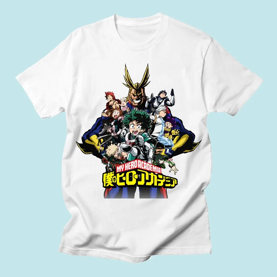 

My Hero Academia Tshirt Men Funny Print Anime Brand Fashion Streetwear Tops Summer Style Harajuku Casual Hip Hop Tee Shirt Homme