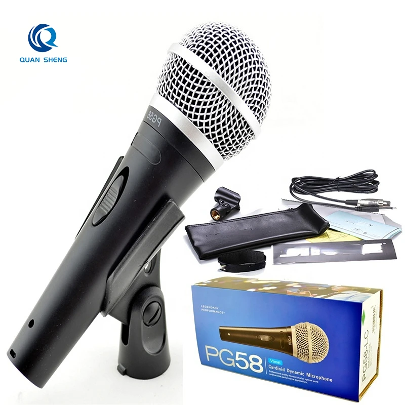 

PG58 Professional Musical Instruments Mic Sm58 Cardioid Dynamic Microfono Vocal Handheld Wired Microphone PG58