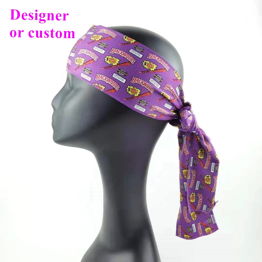 

High Quality Wholesale Designer Head Scarf Custom Head Wraps With Logo Headband