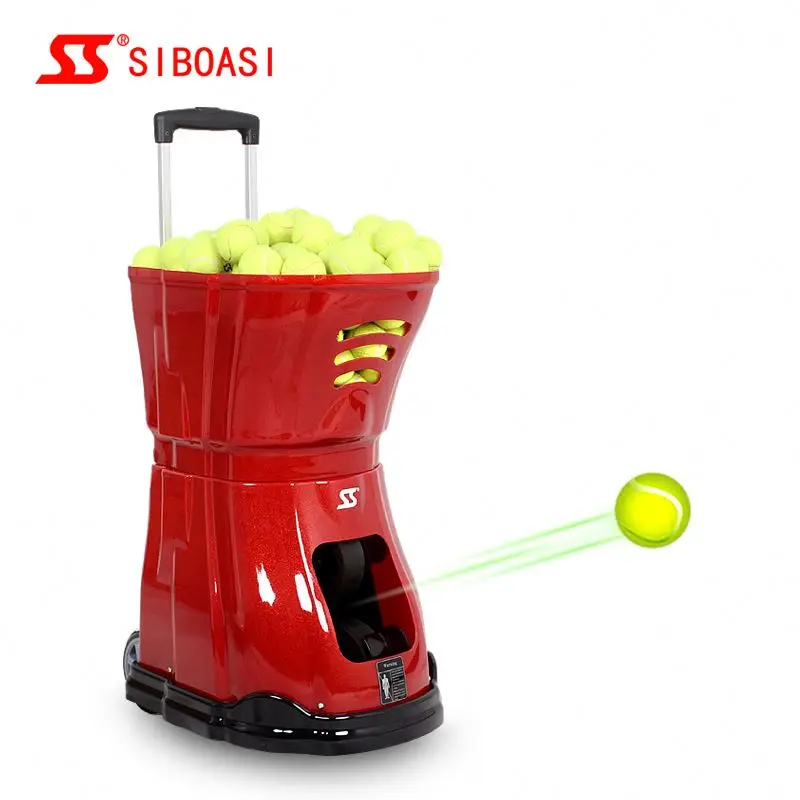 

SIBOASI Model S2015 Cheapest Tennis Ball Machine for sale, Black, red