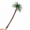 3pcs miniature plastic scale model coconut palm trees architectural building sand table train railway scenery layouts materials