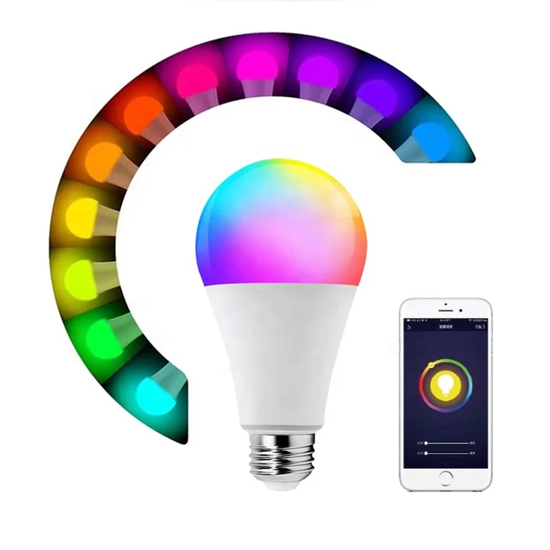 Amazon Hot Sale Smart RGB Lamp Security Bulb Wifi Led Light Work with Alexa Google Assistant