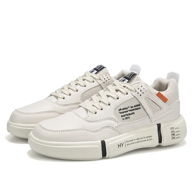 

Wholesale fashion men's sports shoes breathable pu sneakers, 3 colors
