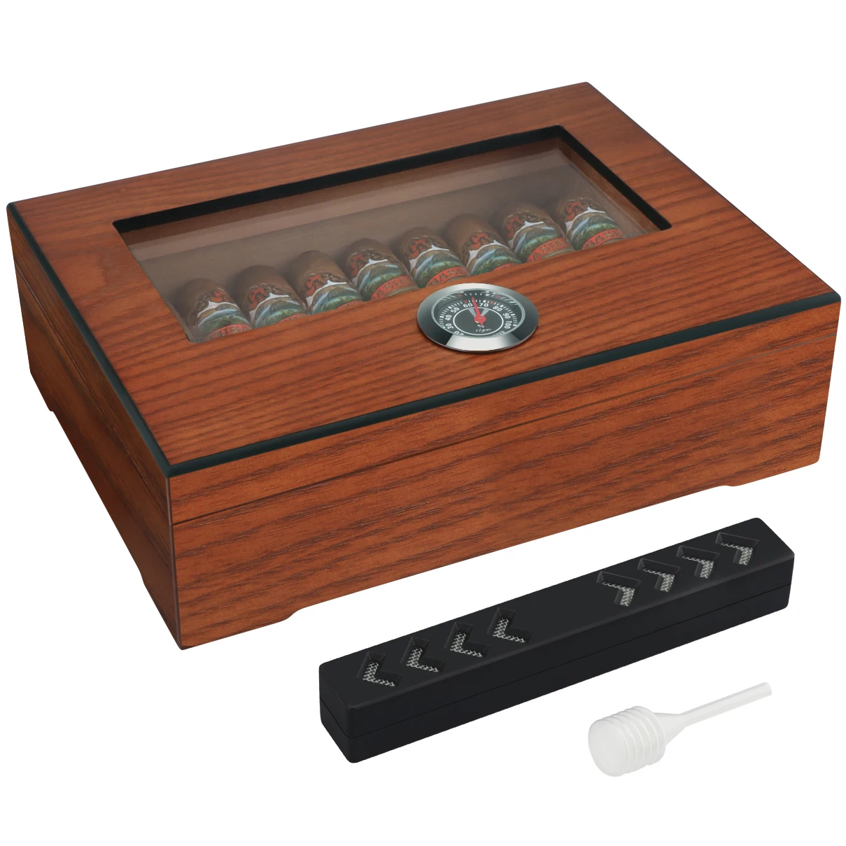 

Xifei Latest Wooden Cigar Humidor with Humidifier,Factory Price Customize Logo Cigar Box