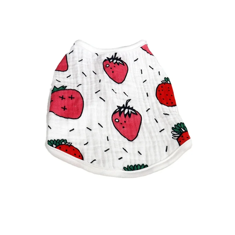 

Comfortable Breathable cute pattern Gauze dog summer spring vest cat cute clothing