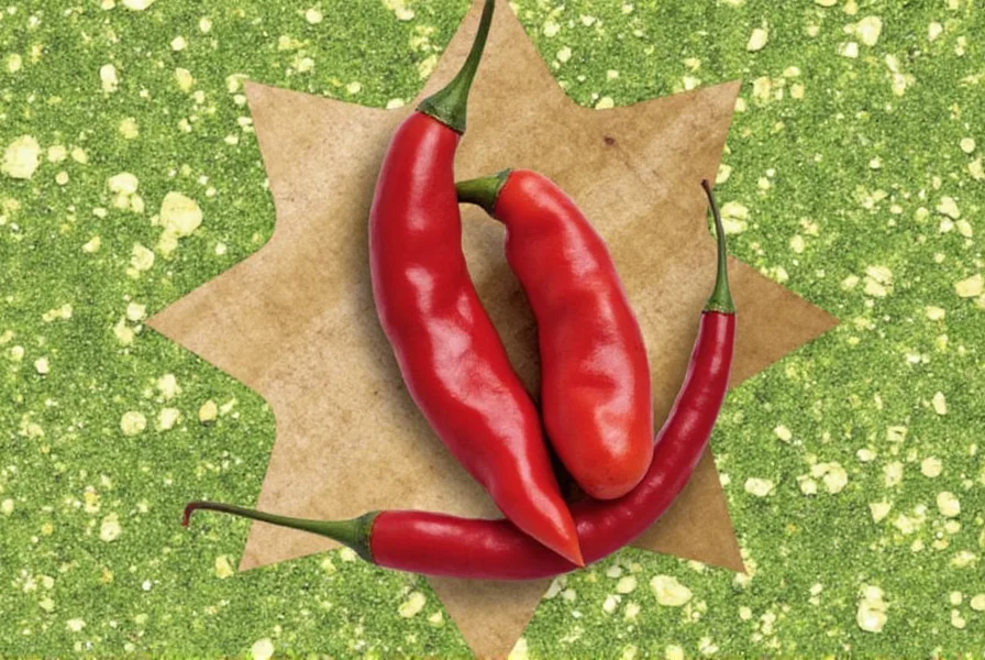 Open pantry with chile guaque displayed among other spices