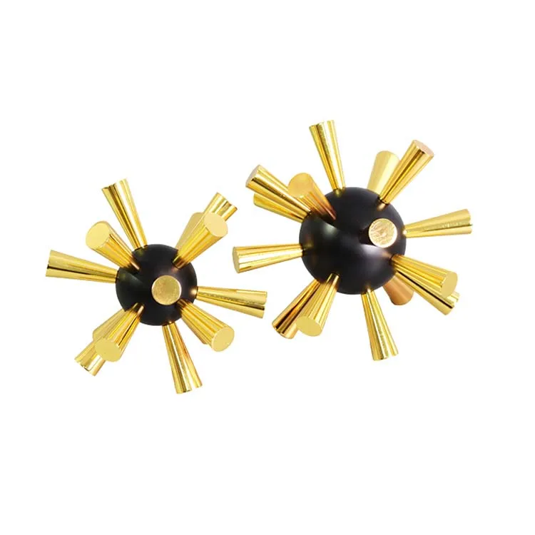 

Light luxury style black gold ball desktop decorations home soft decoration gifts