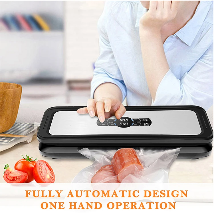 
Fully Automatic Vacuum Food Sealer with Vacuum Food Bags and Vacuum Packaging Rolls Dry Moist Mode For Vaccum Food Storage 