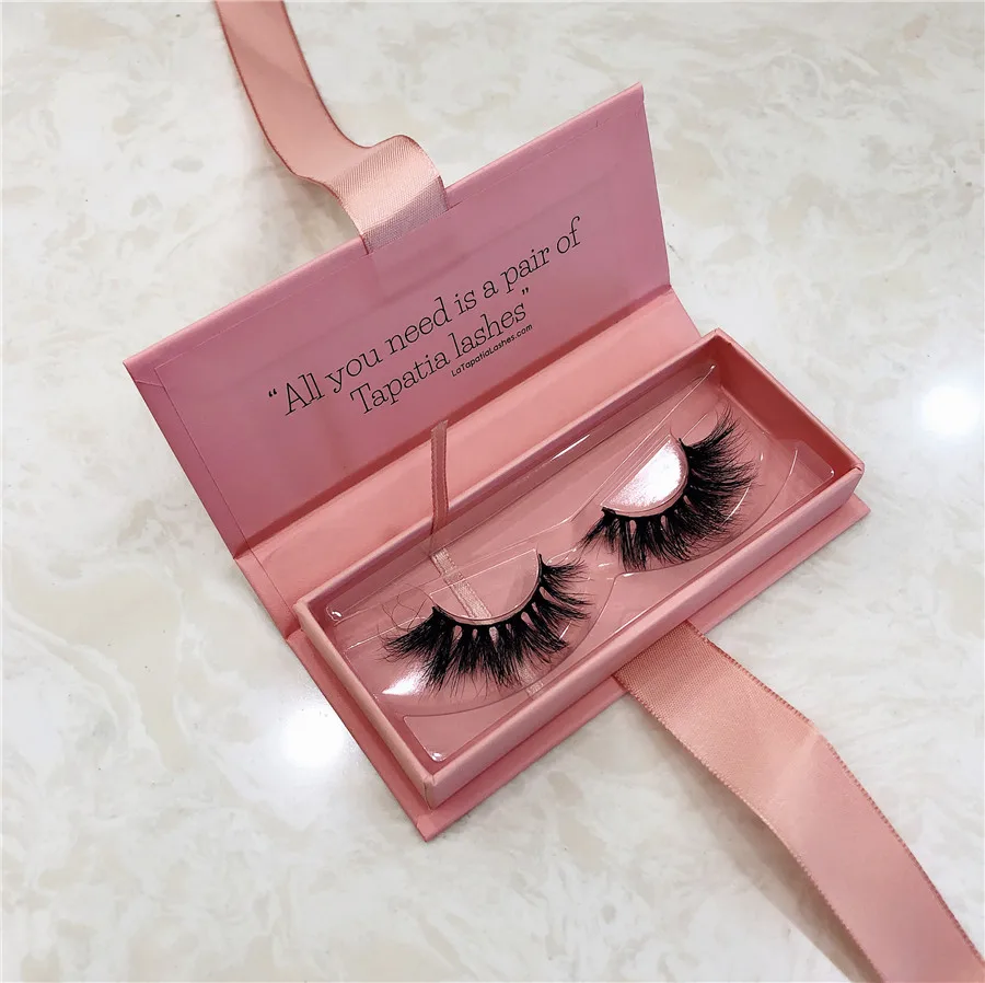 

False Eyelashes Wholesale Natural Look Fluffy Lashes 100% Mink Fur Customized Packaging Box 3D Mink Eyelashes Vendor, Black