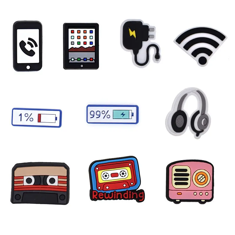 

designer phone croc anime charms wholesale pvc rubber croc pins for clog shoe charms wifi shoe accessories, As picture