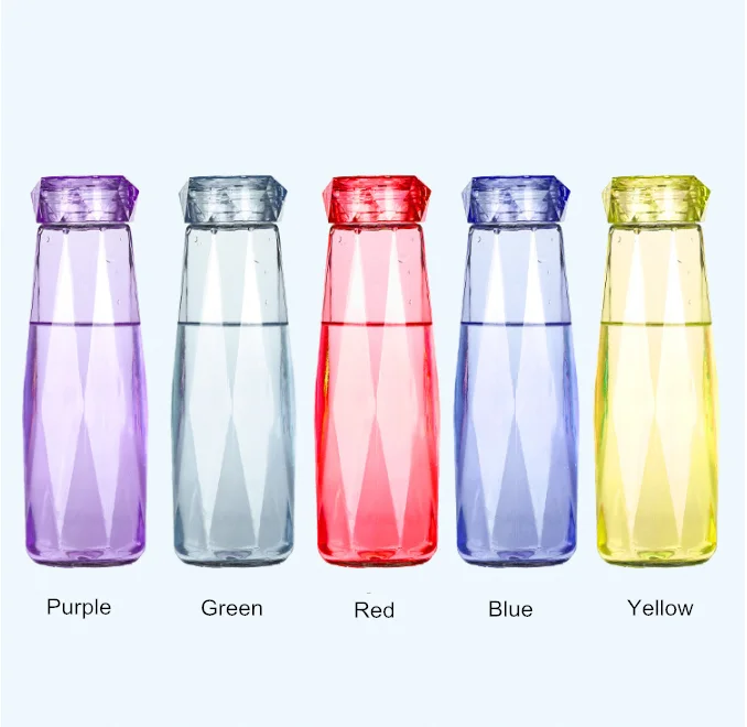 

500ml Hot Sale Custom Crystal Transparent Colorful Gift Cupssublimation Drinking Glass Bottle Water, Yellow, red, purple, green, blue