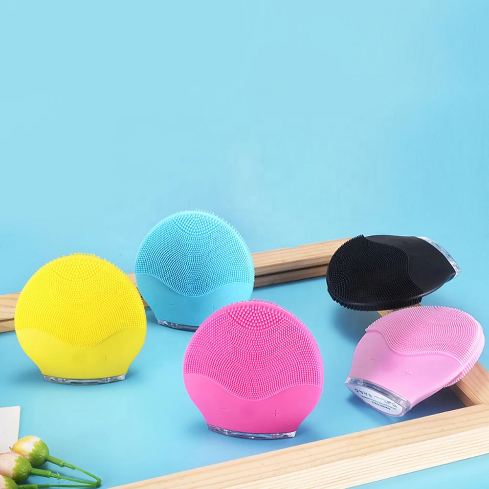 
Electric Mini Facial Cleansing Massager Brush For Wash Face Cleanser Machine Deep Clean Silicone Cleaner Massage Device 