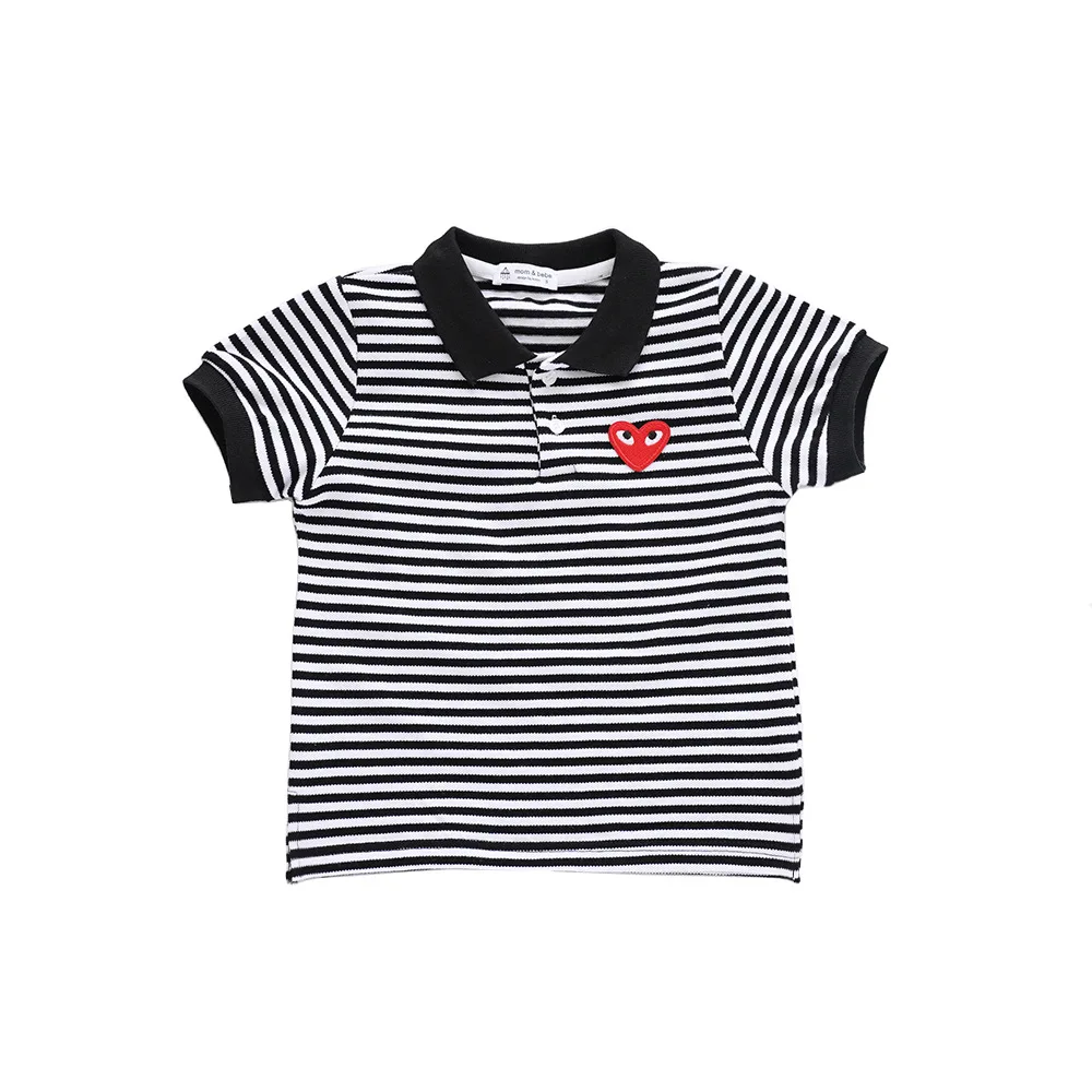 

kids short sleeve striped polo t shirt, Picture