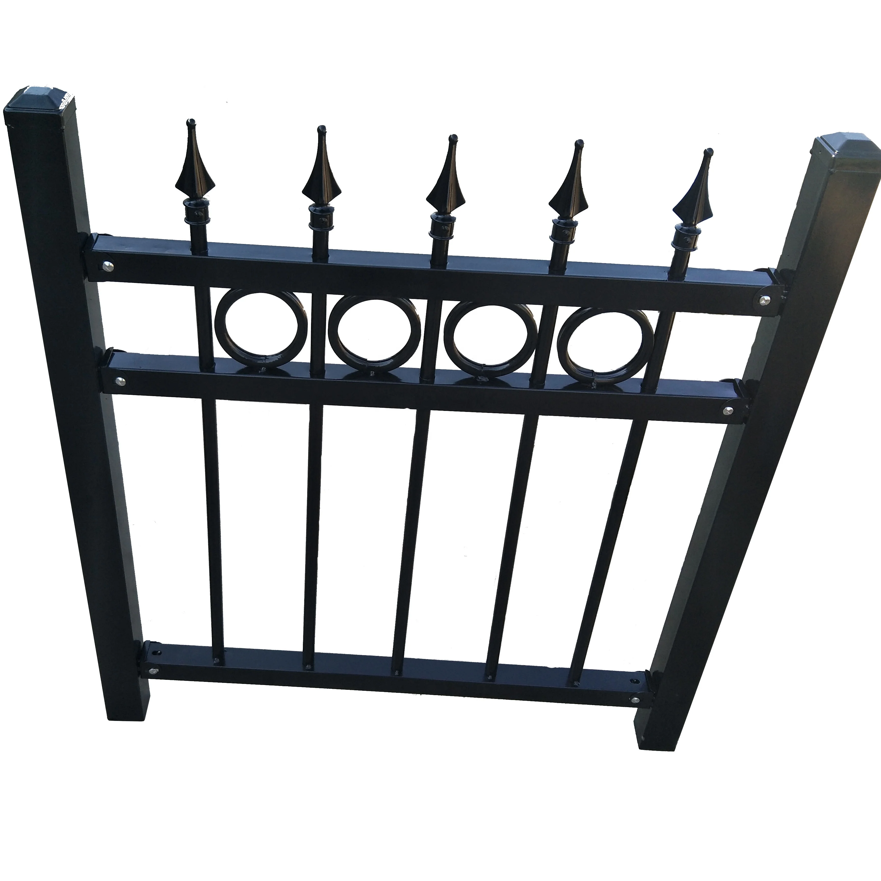 

Galvanized plastic spraying assembled steel garden fence, White