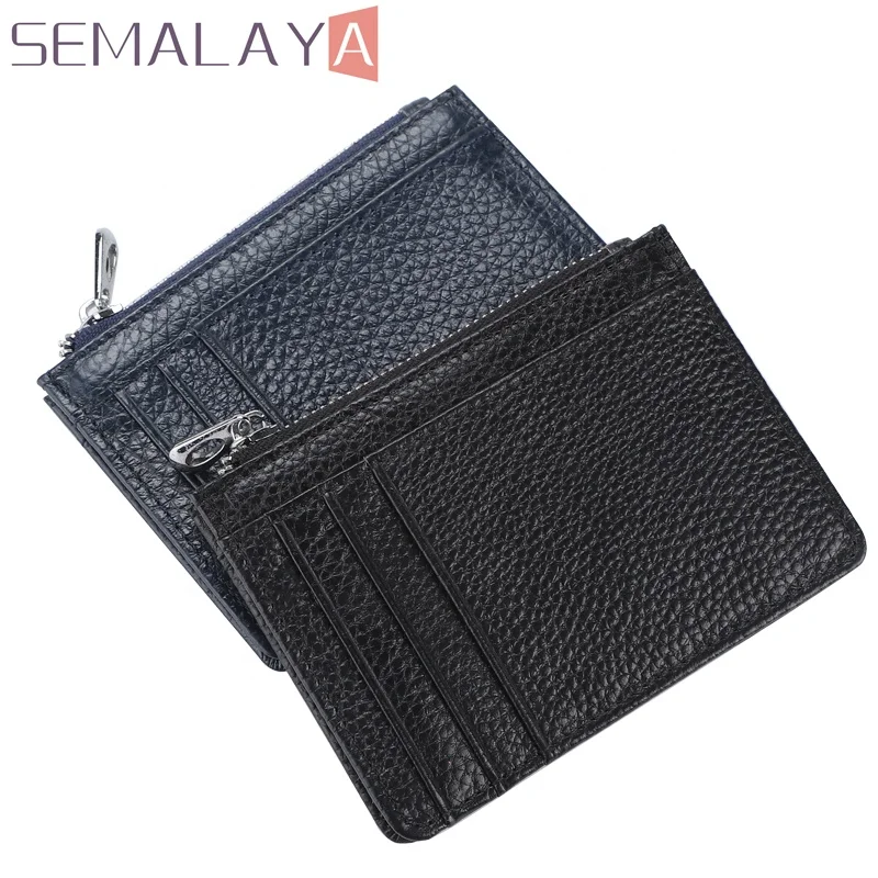 

unisex multi function wallet card holder wallet women minimalist wallet coin holder cowhide purse excellent quality In stock, Mixed