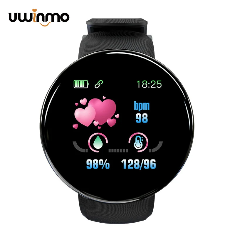 

D18 Smart Watch Blue tooth Blood Pressure Fitness Tracker Watches Heart Rate Monitor Smartwatch For IOS Android, Customized