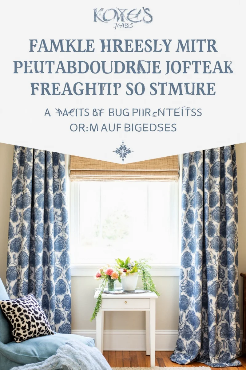 Textured linen curtains in a rustic farmhouse setting