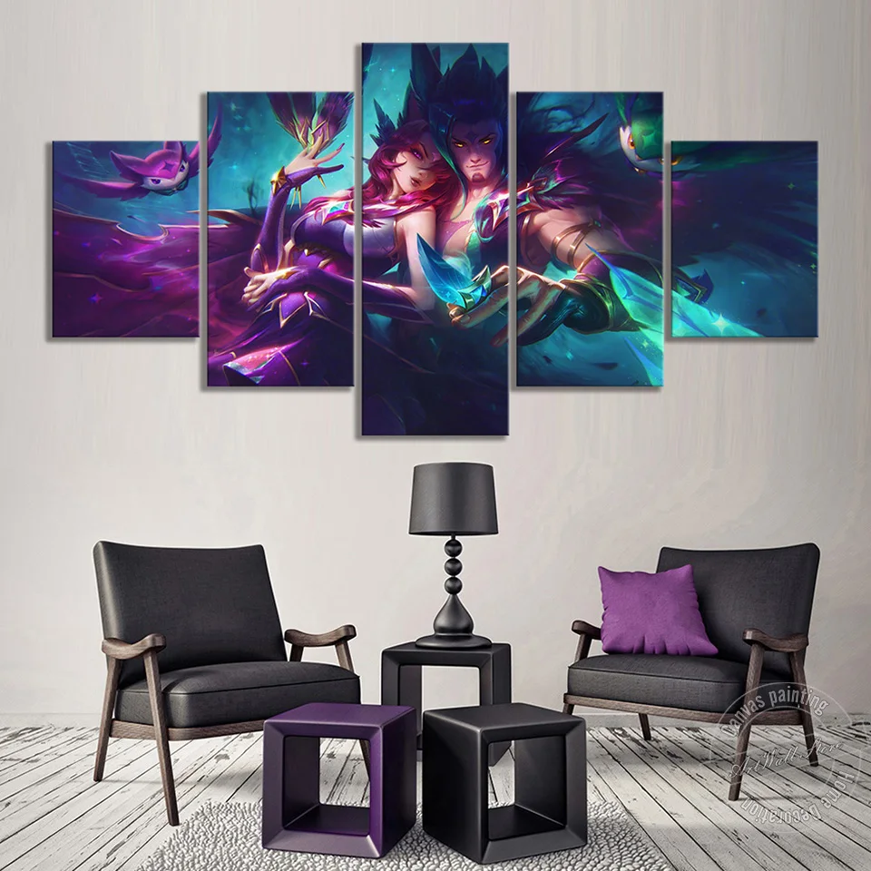 

League of Legends Video Game Poster Wall Cover Canvas Artworks Home Decor Wall Stickers HD Print Wallpaper Wall Stickers Murals, Multiple colours