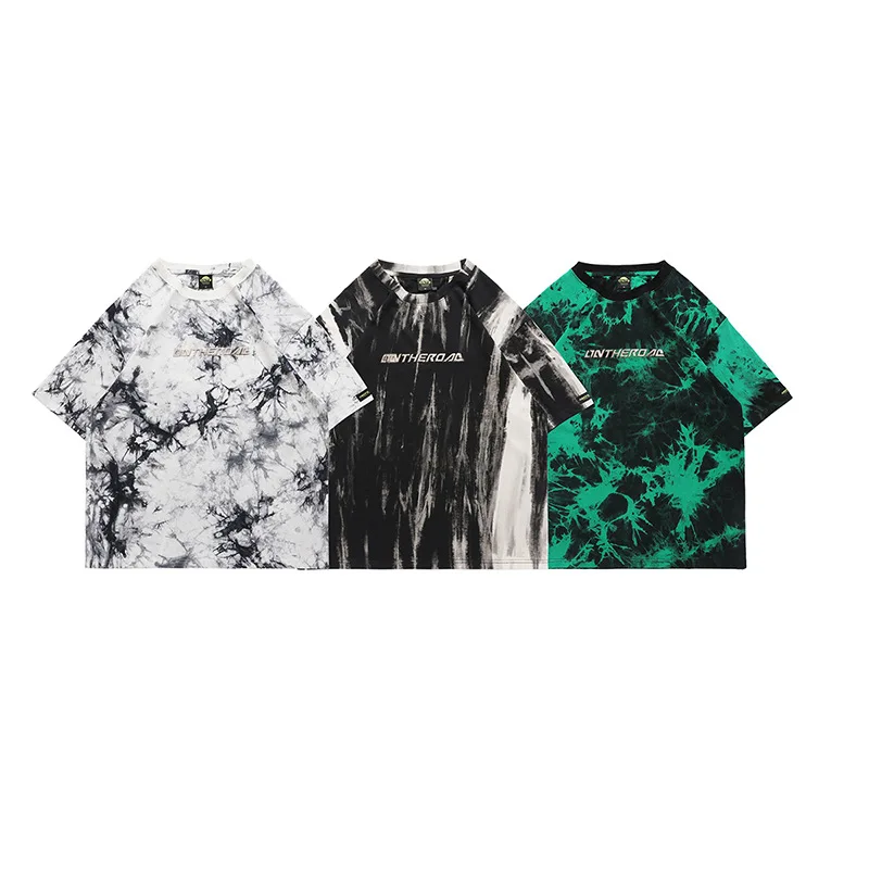 

2022SS high quality tshirt Graphic oversized tshirt men Streetstyle tie dye tshirt