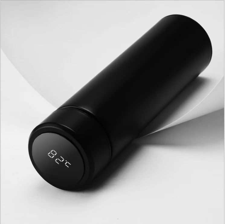 

New Design stainless steel Smart Sport Water Bottle with LED Temperature Display, Black/pink/red/white/gold