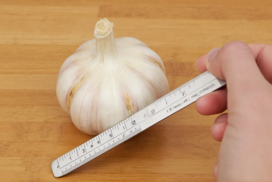 Different sizes of garlic cloves showing small, medium, and large varieties