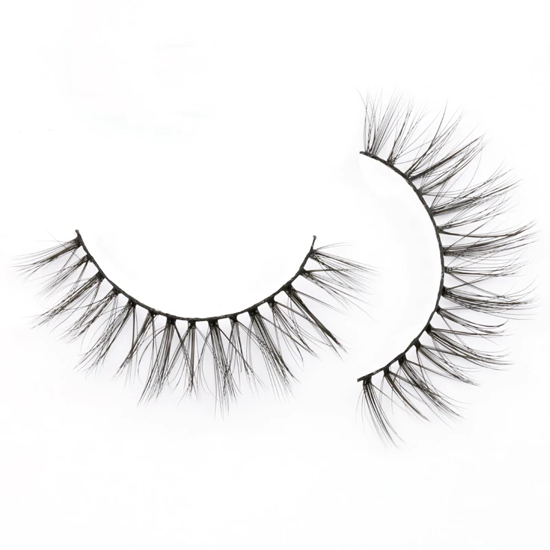 

New arrival own brand private label wholesale silk eyelashes 12-18mm curelty free vegan 3D faux mink lashes