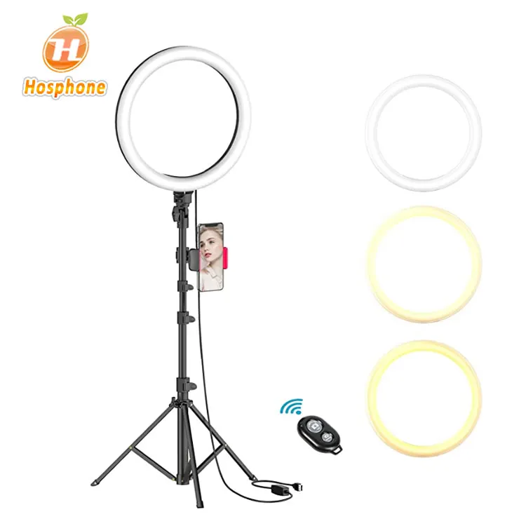 

2021 professional 26cm 10 inch Selfie Ring Light with Tripod Live Stream Makeup Dimmable Led Camera Beauty Ringlight