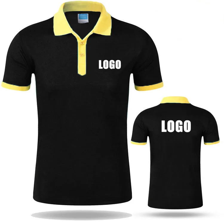 

Men's Contrast Color Two-tone Blank Polo Shirt Custom Designed Logo Printing Embroidery