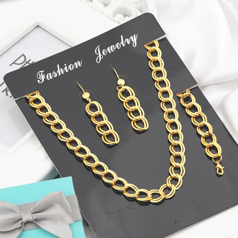 

JXX JSD-35 Wholesale OEM Jewelry Bracelet Necklace Chain Link Hoop Earrings, Color