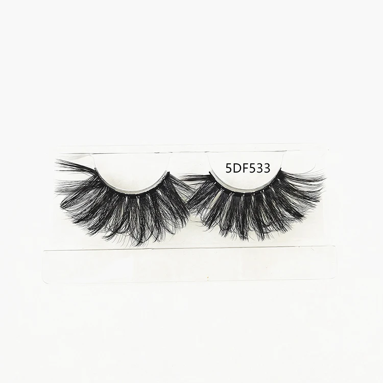 

One dollar Factory Wholesale 25mm synthetic false eyelashes for thick and exaggerated eyelashes, Black color