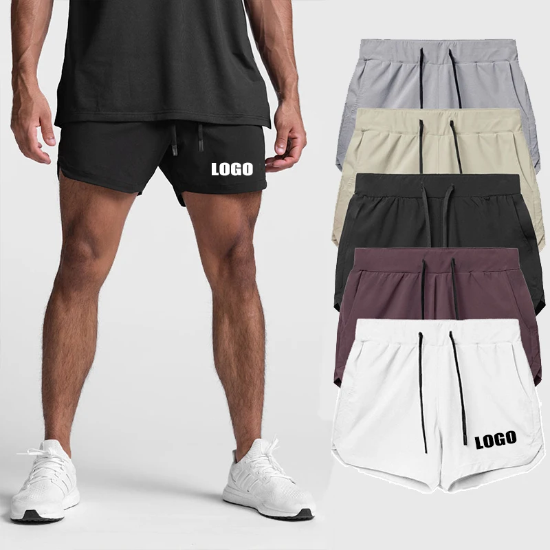 

Custom Summer Mens Workout Blanks Compression Running Nylon Biker Cargo Athletic 5 Inch Inseam Shorts