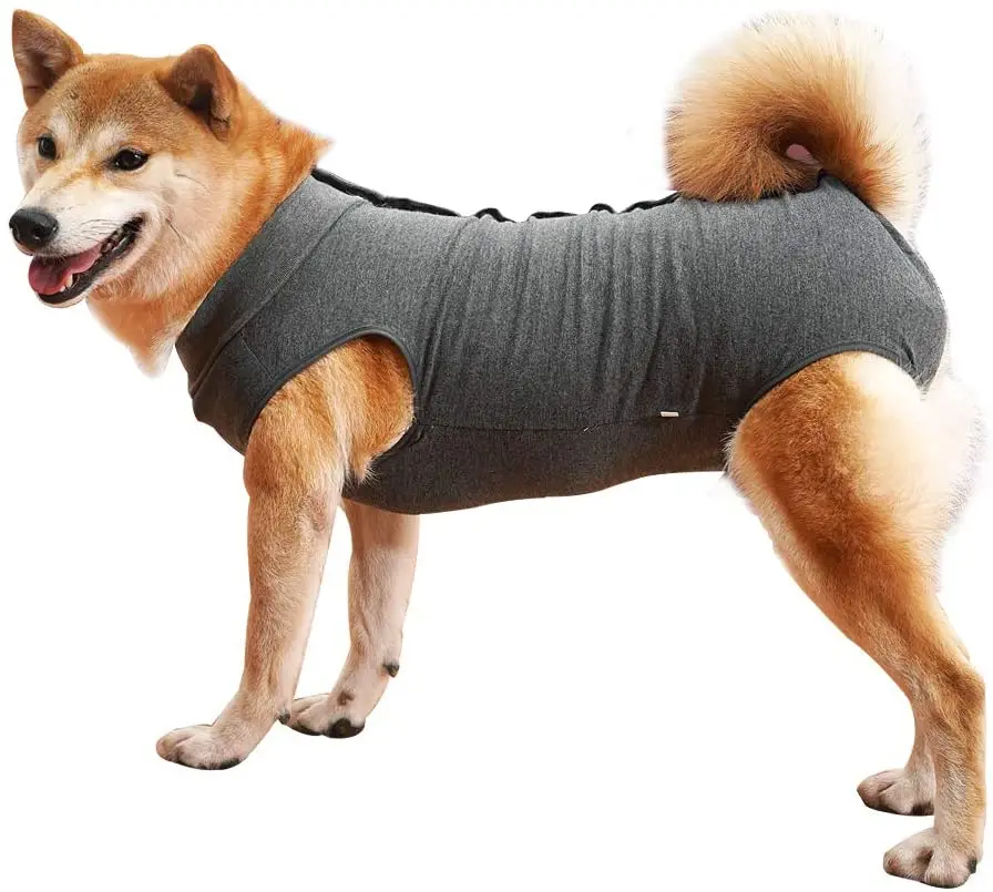 

Dog Recovery Suit Cat Abdominal Wound Protector Puppy Medical Surgical Clothes Pet Surgery Wear Substitute E-collar & Cone, Picture