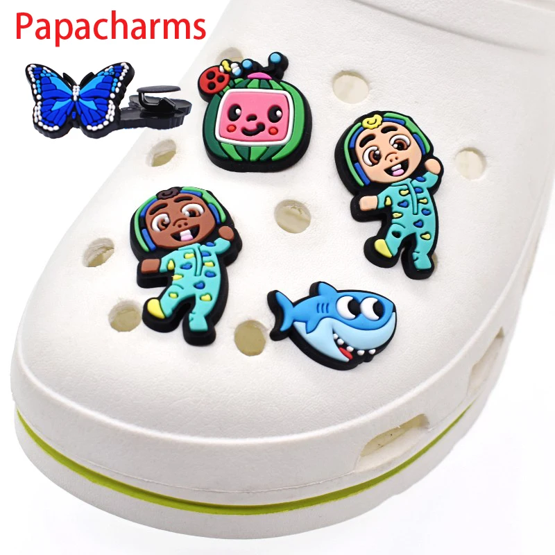 

Hot Cartoon Watermelon Ion Shoes Charms Silicone Baby Series Buckles For Kids Party Gifts Croc Slipper Decor