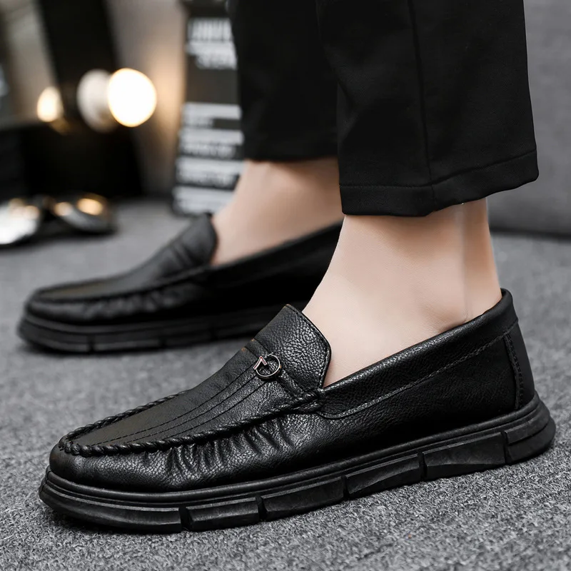 

2021 Fashion Design Non-Slip Loafers, Men Casual Genuine Leather Shoes, Men Dress Shoes, Colorful