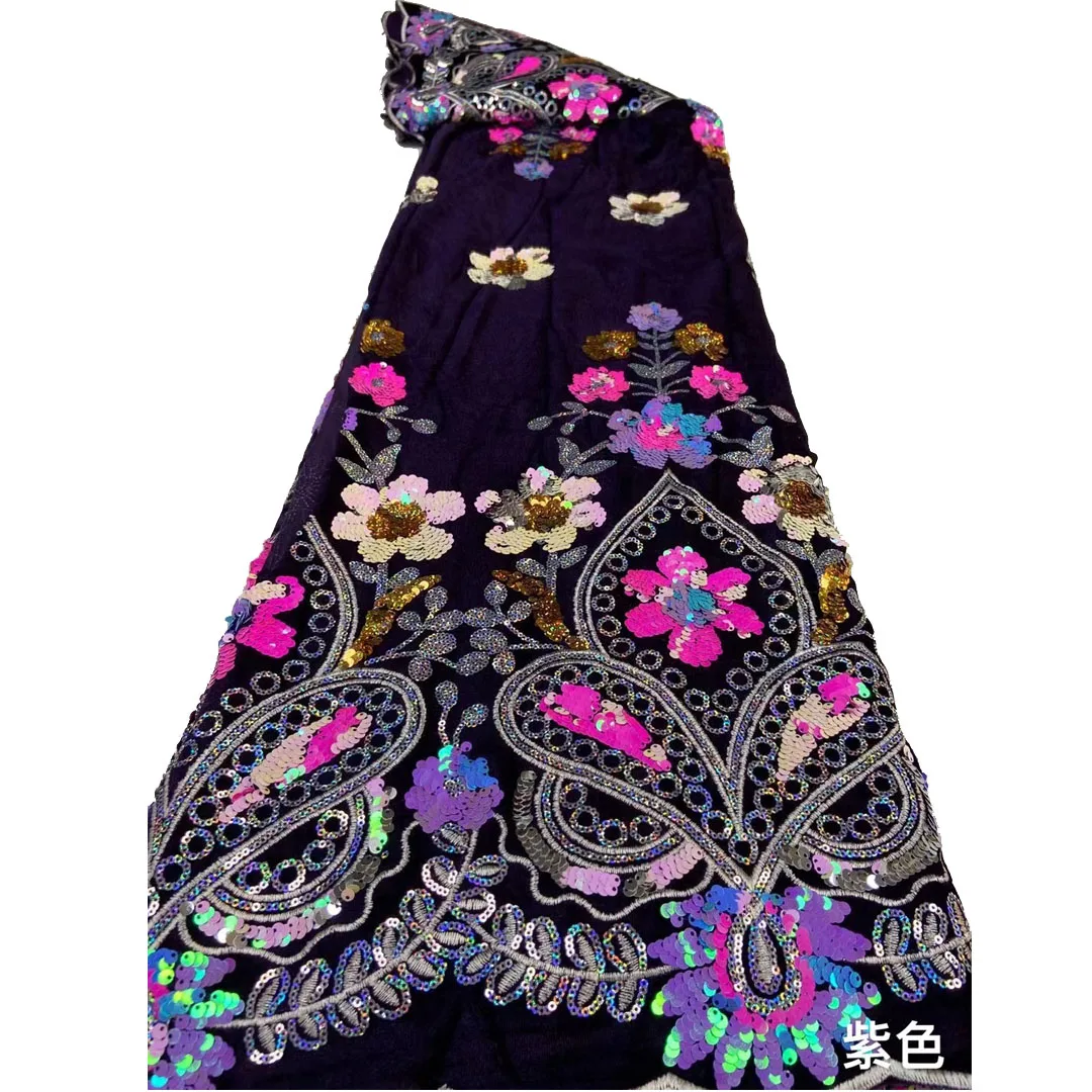 

Wholesale velvet sequin fabric velvet dress net lace