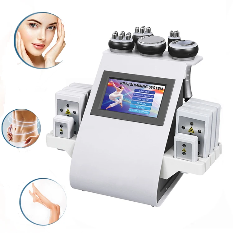 

2021 Black Friday Deal Factory Price 6 In 1 High Quality Kim 8 New Ultra Cavitation Rf Vacuum Slimming System Machine, White